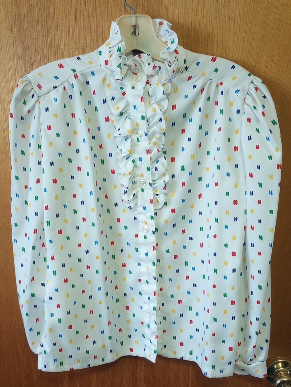 Pins & Needles Colorful Ruffle Petite Blouse. White Red Yellow Green Blue Purple